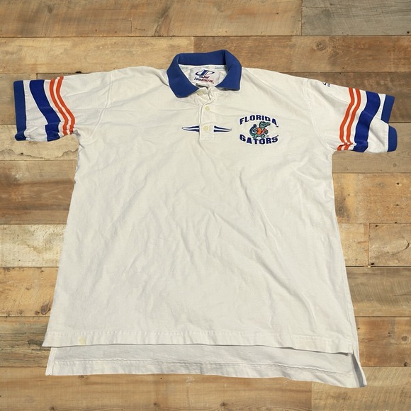 Logoathletic Other - Vintage 80s Logo Athletic White Blue Florida Gators Polo Shirt XL